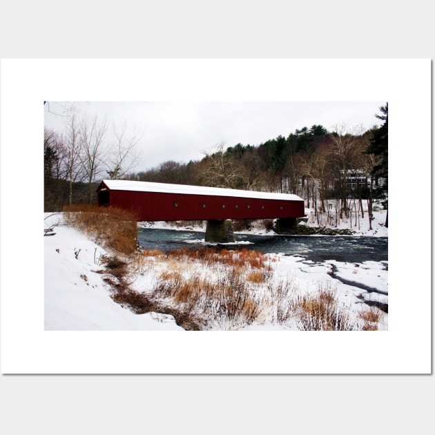Covered Bridge In Connecticut Wall Art by Rob Johnson Photography